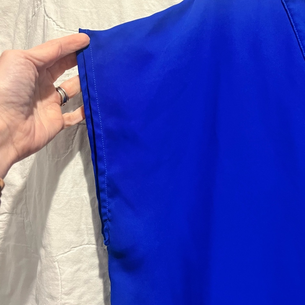 Carmela Women's Cobalt Blue V-Neck Dress Sz:Large - Picture 4 of 8